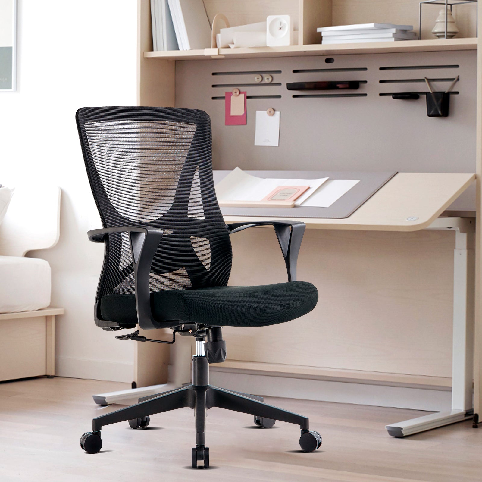VOFFOV Computer Chair Swivel Task Chair with Lumbar Support