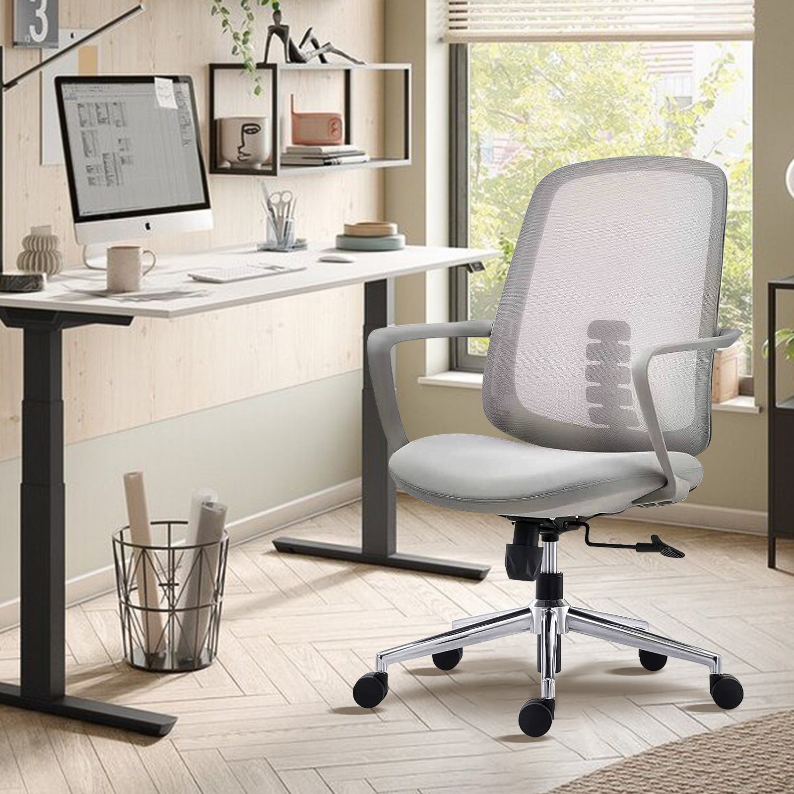 VOFFOV Executive Desk Chair with Armrest & Lumbar Support
