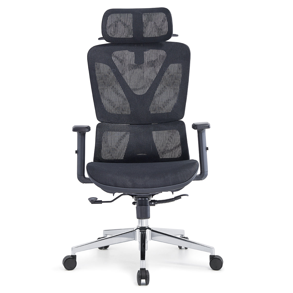 VOFFOV Black Ergonomic Mesh Chair with Hanger
