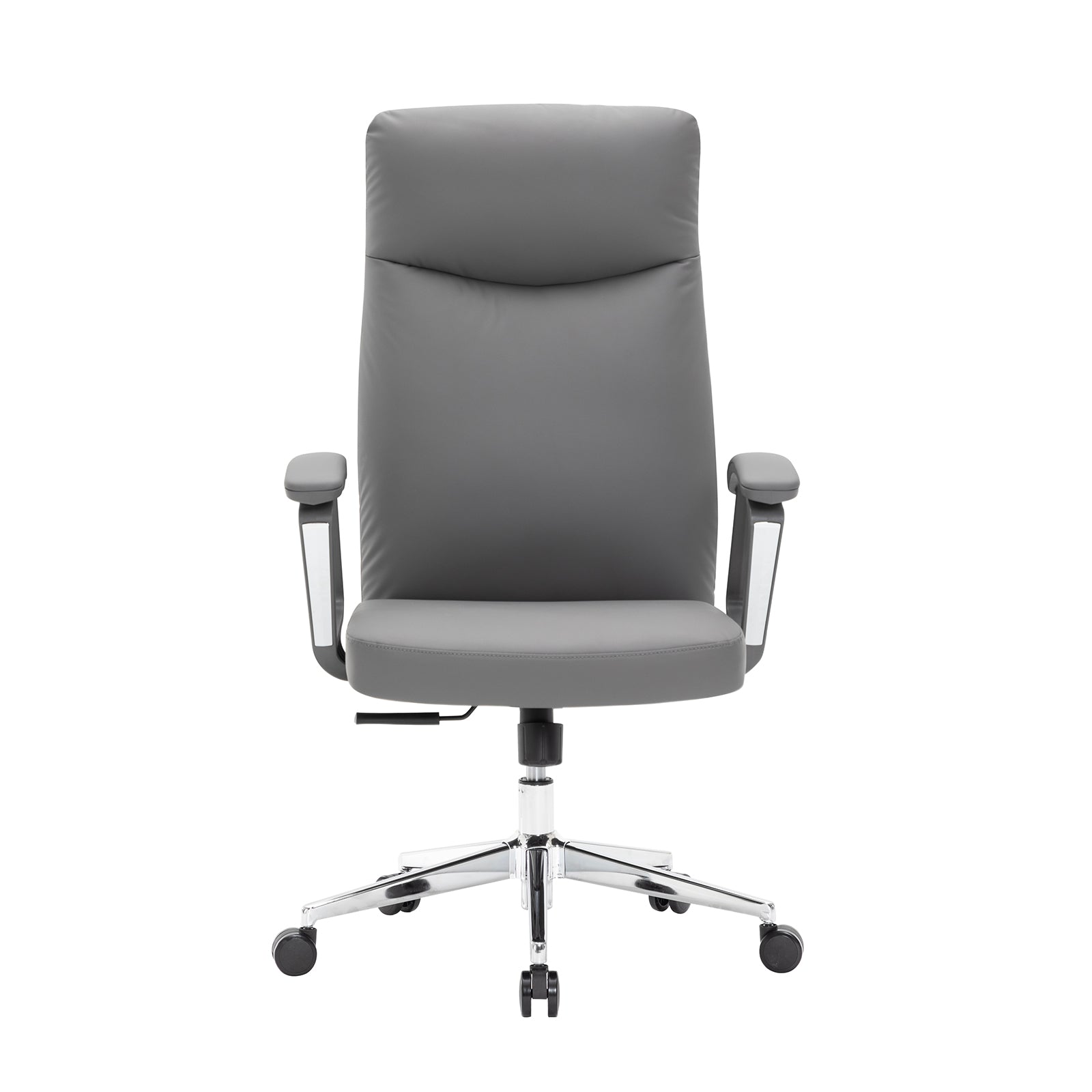 VOFFOV High-Back Leather Executive Swivel Office Chair with Padded Arms